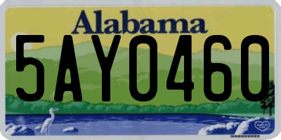 AL license plate 5AY0460