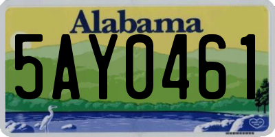 AL license plate 5AY0461