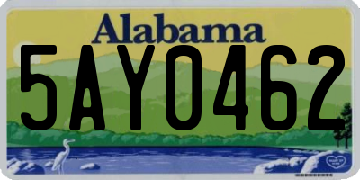 AL license plate 5AY0462