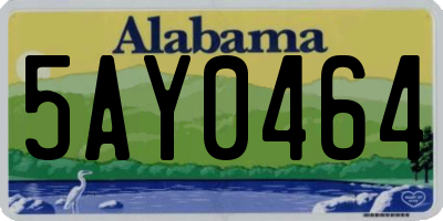 AL license plate 5AY0464