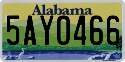 AL license plate 5AY0466