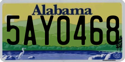 AL license plate 5AY0468