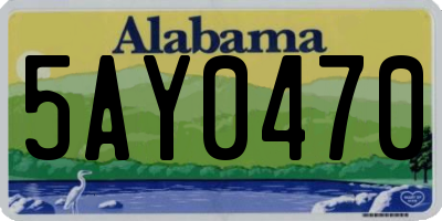 AL license plate 5AY0470