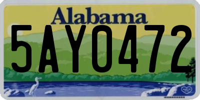 AL license plate 5AY0472