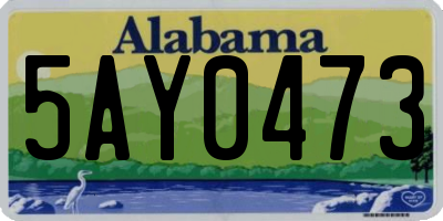 AL license plate 5AY0473