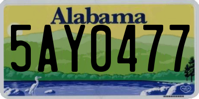 AL license plate 5AY0477