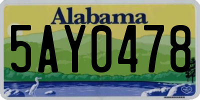 AL license plate 5AY0478