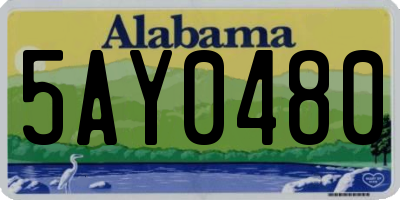 AL license plate 5AY0480
