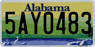 AL license plate 5AY0483