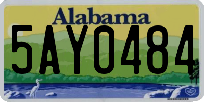 AL license plate 5AY0484