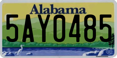 AL license plate 5AY0485