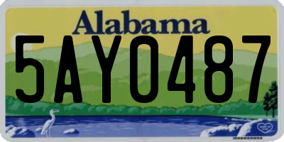 AL license plate 5AY0487