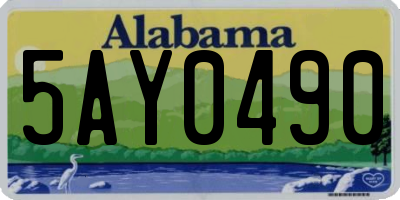 AL license plate 5AY0490
