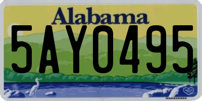 AL license plate 5AY0495