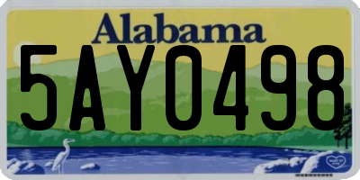 AL license plate 5AY0498