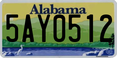AL license plate 5AY0512