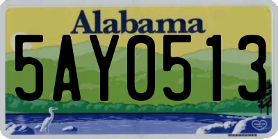 AL license plate 5AY0513