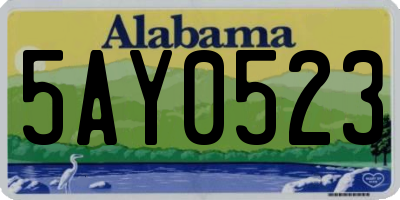 AL license plate 5AY0523