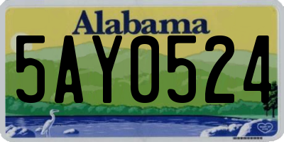 AL license plate 5AY0524