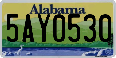 AL license plate 5AY0530