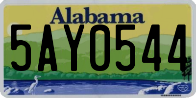 AL license plate 5AY0544