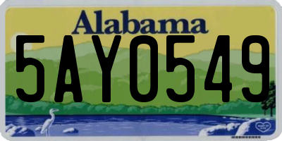 AL license plate 5AY0549