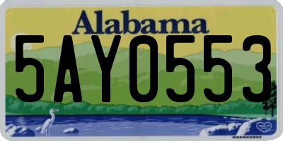 AL license plate 5AY0553