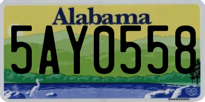 AL license plate 5AY0558