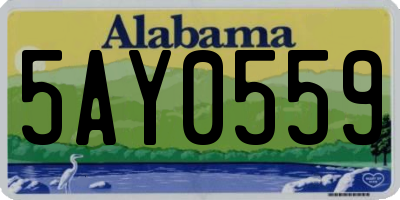 AL license plate 5AY0559