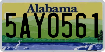 AL license plate 5AY0561