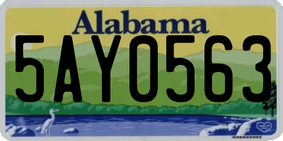 AL license plate 5AY0563