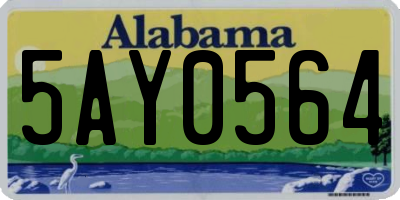 AL license plate 5AY0564