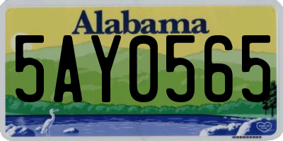 AL license plate 5AY0565