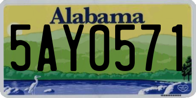 AL license plate 5AY0571