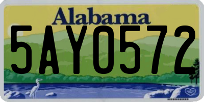 AL license plate 5AY0572