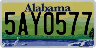 AL license plate 5AY0577