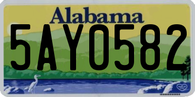 AL license plate 5AY0582