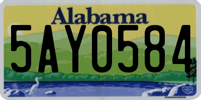 AL license plate 5AY0584