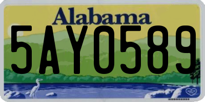 AL license plate 5AY0589