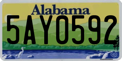 AL license plate 5AY0592