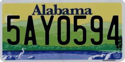AL license plate 5AY0594