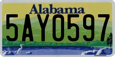 AL license plate 5AY0597