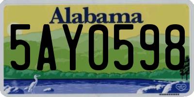 AL license plate 5AY0598