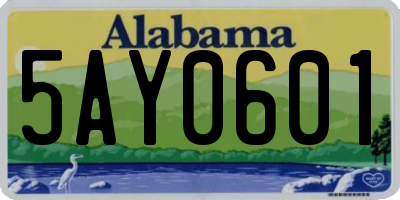 AL license plate 5AY0601