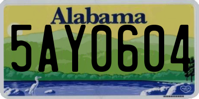 AL license plate 5AY0604