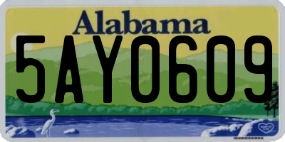 AL license plate 5AY0609