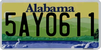 AL license plate 5AY0611