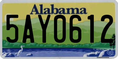 AL license plate 5AY0612