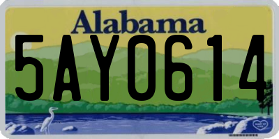 AL license plate 5AY0614