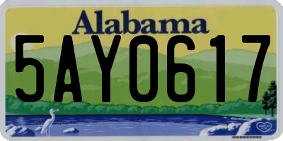 AL license plate 5AY0617